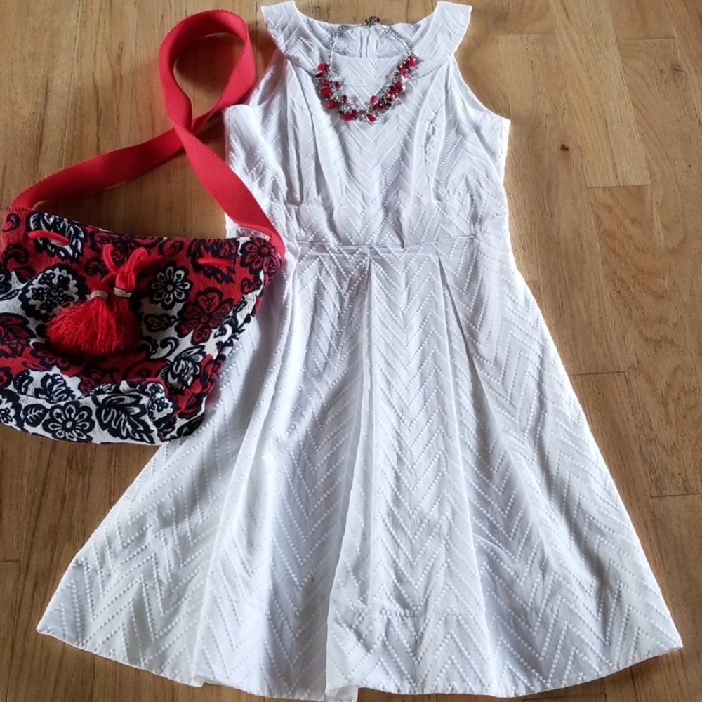WHBM Cotton Embroidered Dress, NWOT